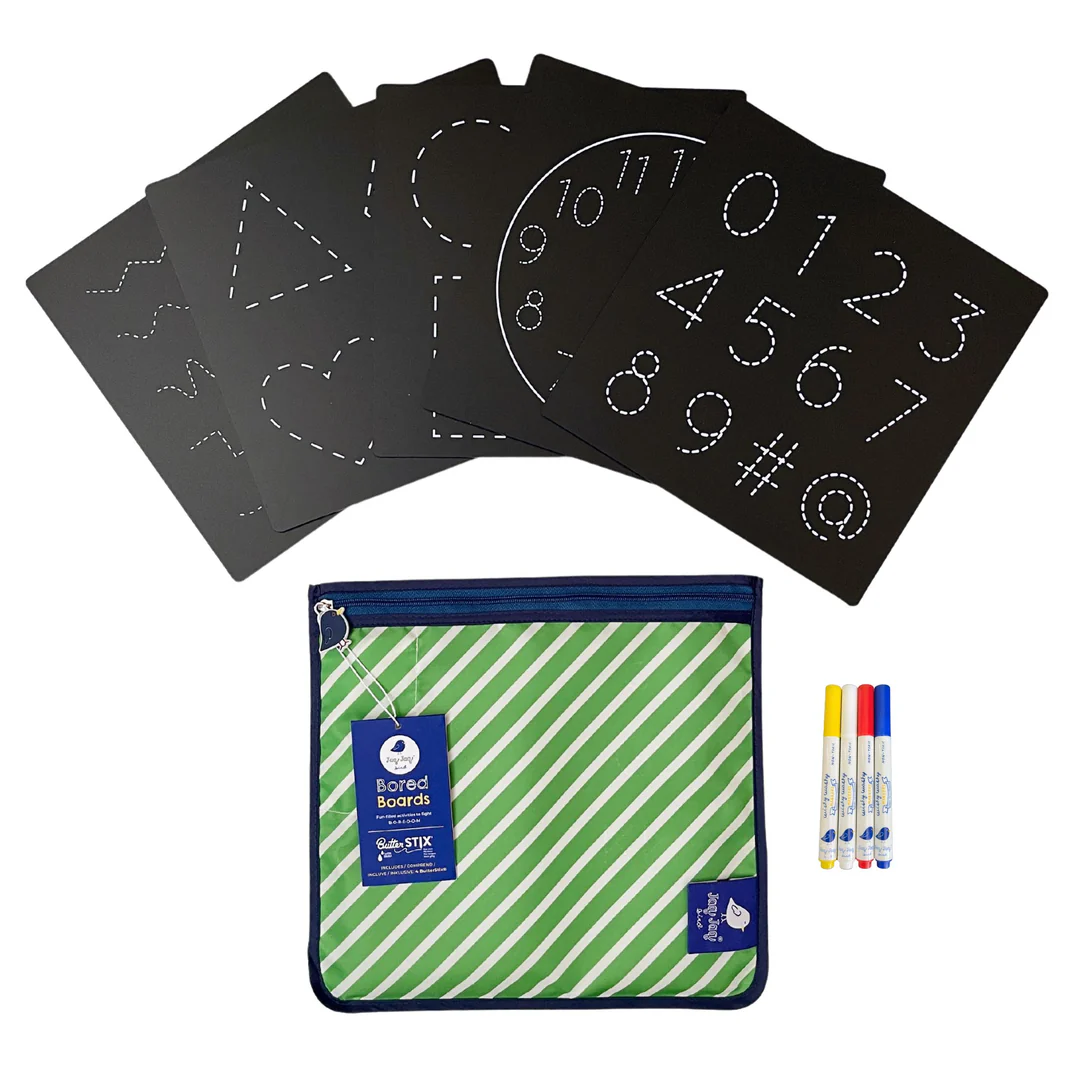 juego1 Chalk Board Set Education Juego de Pizarras Jaq Jaq Bird