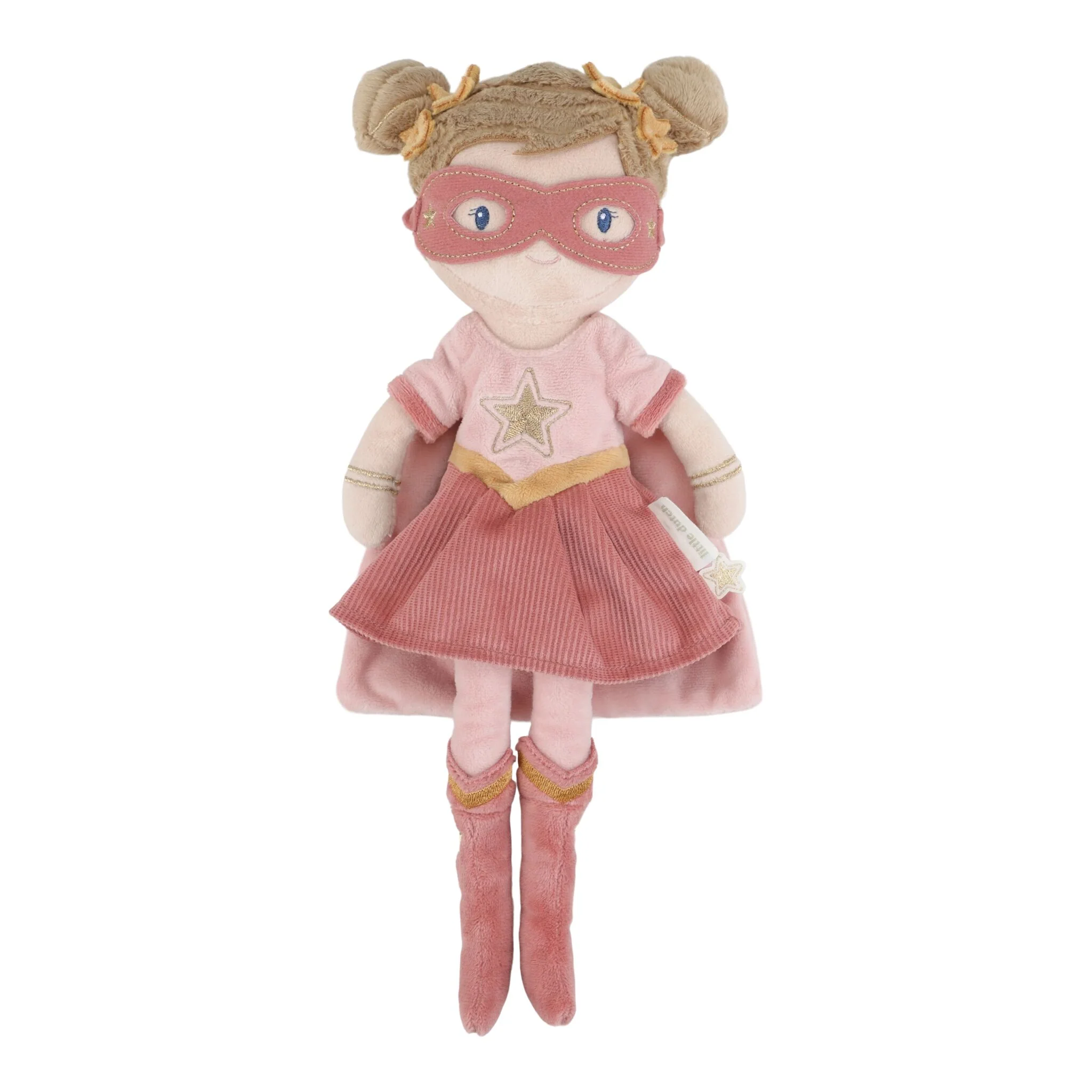 juego1 Rosa Superheroina Muñeca Blandita Little Dutch