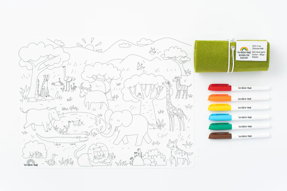 juego1 Scribble De Safari - 6 rotuladores