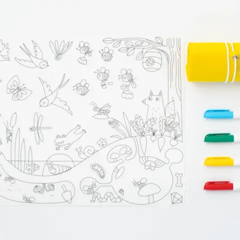 Scribble En el Jardin - 4 rotuladores