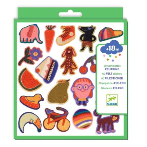 Pegatinas Bebés 60 pegatinas de fieltro Los Divertidos Djeco