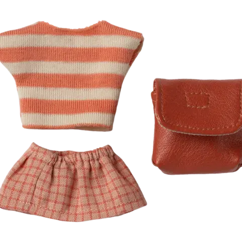 Ropa y Bolso Coral Hermana Mayor Ratón Maileg