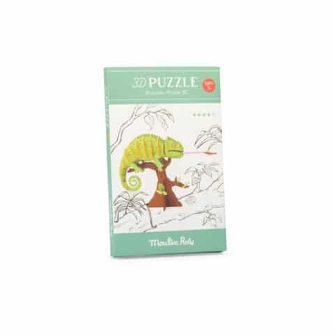 Puzzle 3D Camaleón Tout autour du monde Moulin Roty