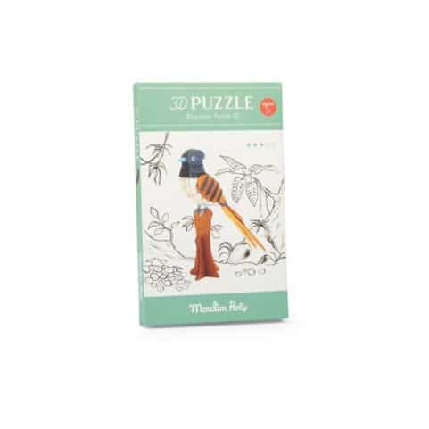 Puzzle 3D papamoscas del paraíso Tout autour du monde Moulin Roty