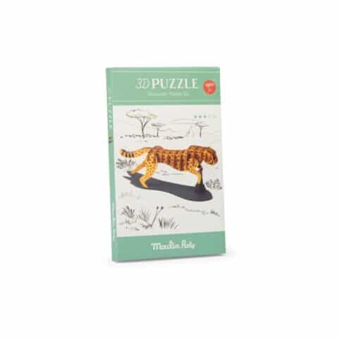 Puzzle 3D Guepardo Tout autour du monde Moulin Roty