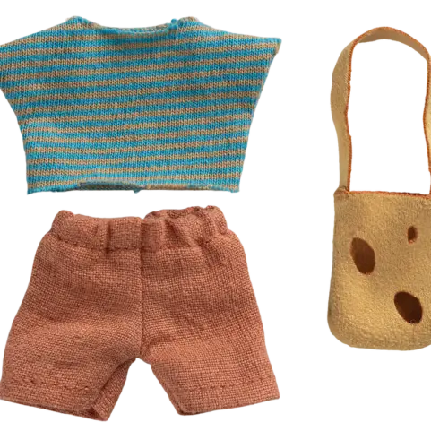 Ropa y Bolso Ratón Hermanito Pequeño Maileg