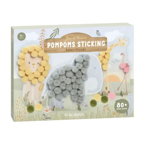 Tarjetas de Pompones Safari Little Dutch