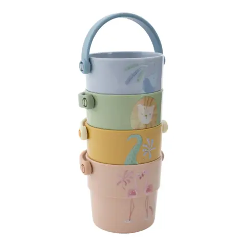 Bath Cups Cubitos de Baño Safari Friends Little Dutch