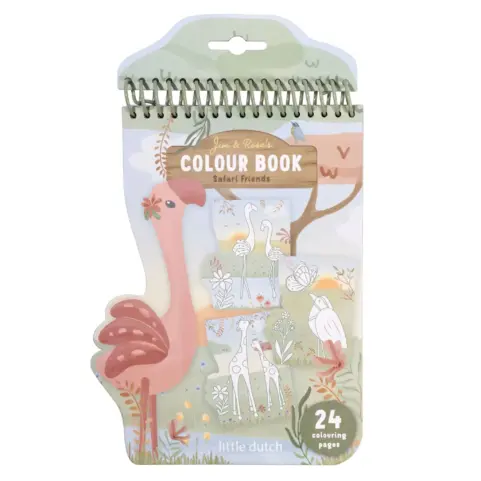 Libro para Colorear Safari Flamenco Little Dutch