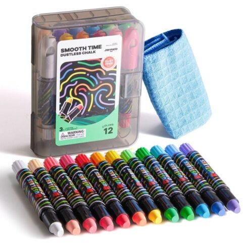 Tizas Retráctiles 12 ud. Dustless Chalk Jarmelo