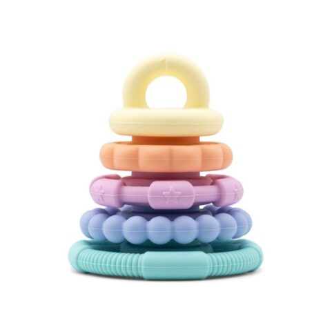 Stacker Teether Pastel Jellystone Anillos Mordedor Apilables Silicona