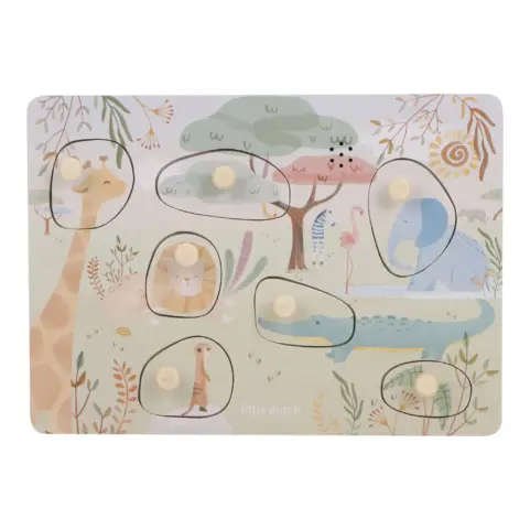 Puzzle Encajable con Sonido Safari Friends FSC Little Dutch