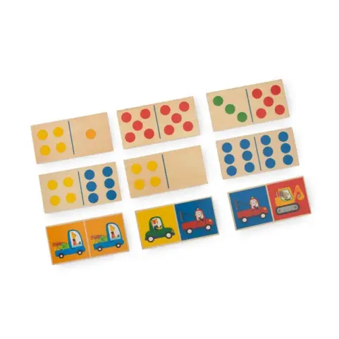 Domino de Vehiculos de Madera Popipop Moulin Roty