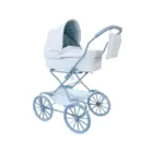 Carrito para Muñecas Capazo Vichy Azul Monnëka