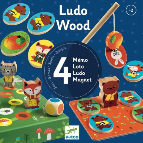 Ludo Wood set de 4 Juegos